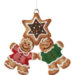 Käthes Original Baumschmuck Aus Zinn-Lebkuchenmannchen Mit Stern