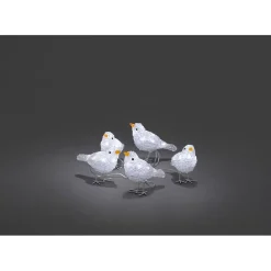 KONSTSMIDE Beleuchtung Außenbereich-Led Acryl Vogel 5Er-Set