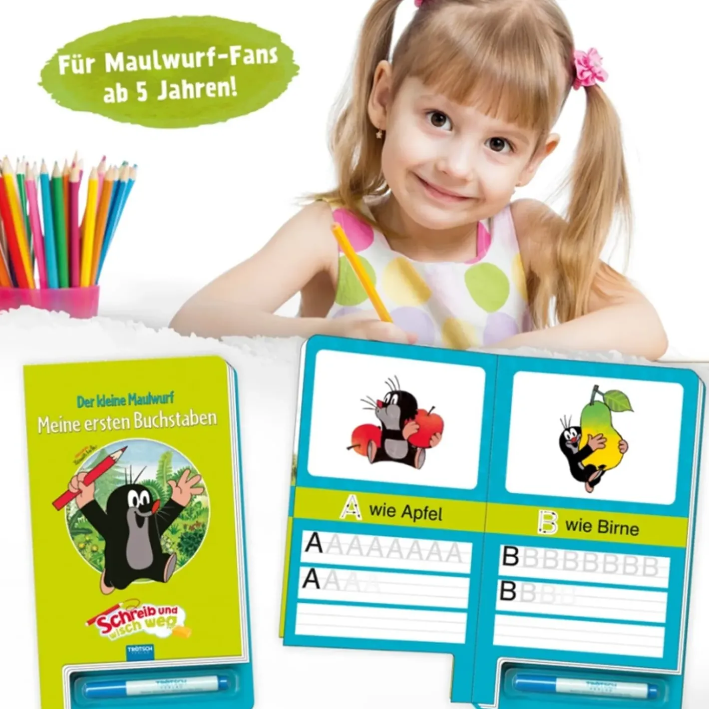 Trötsch Verlag Spielzeug-Lernheft "Meine Ersten Buchstaben - Der Kleine Maulwurf"