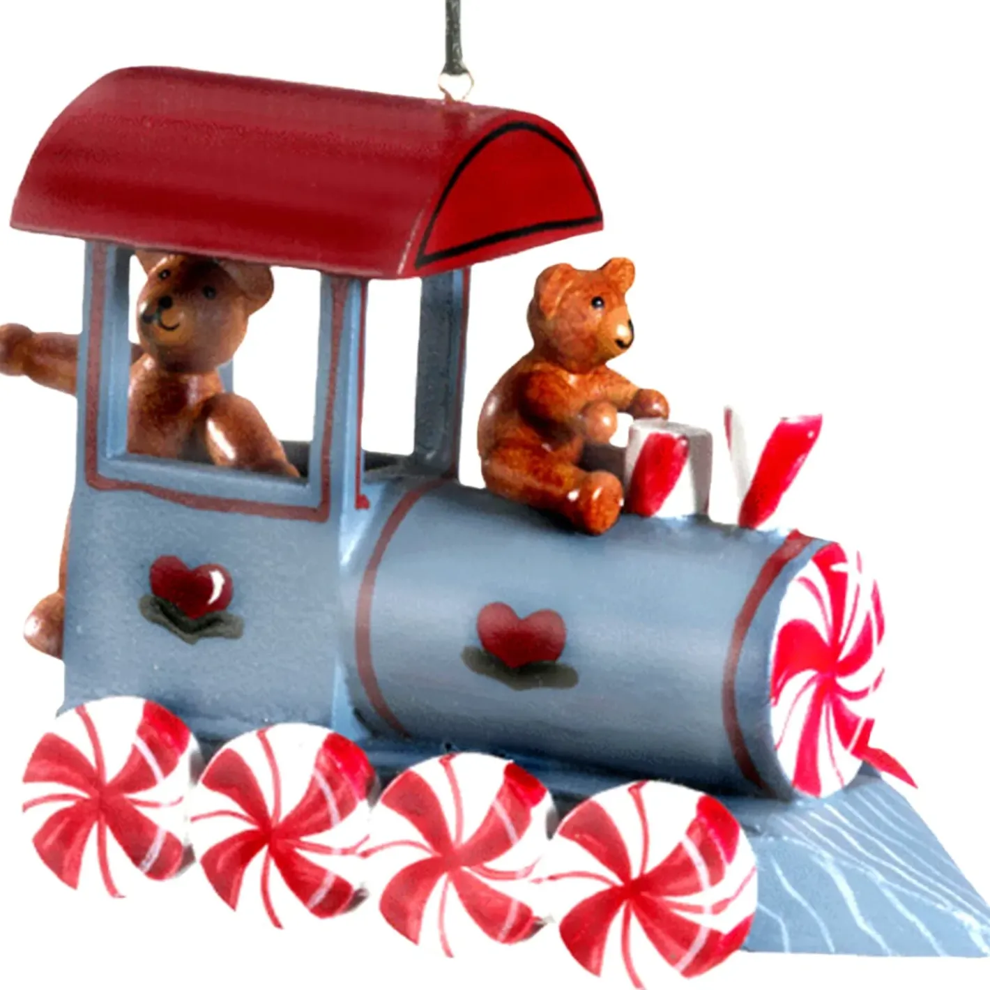 Käthes Original Baumschmuck Aus Holz-Lok Mit Teddies