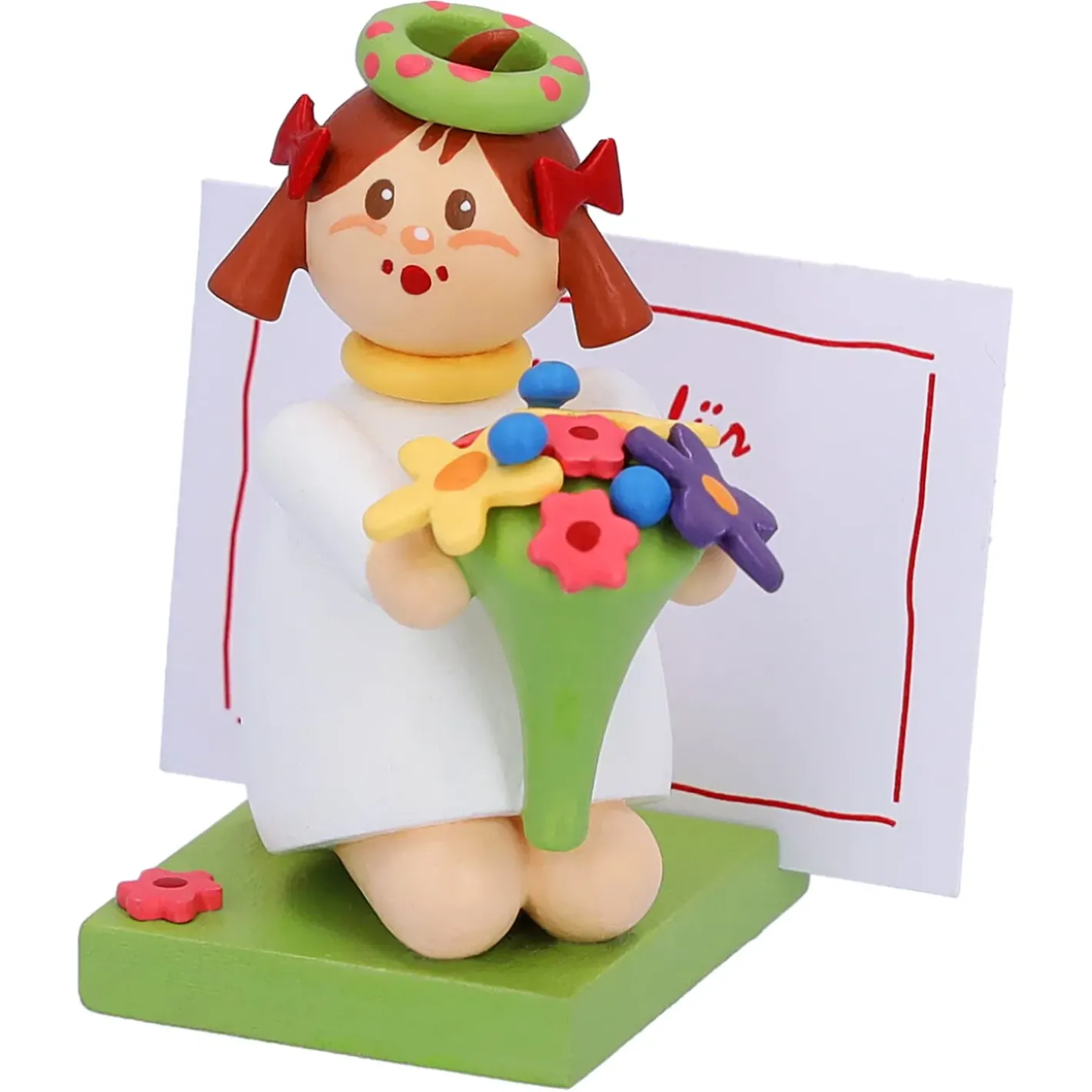 Käthes Original Käthes Original Figuren-Madchen Mit Blumen "Viele Gruse"