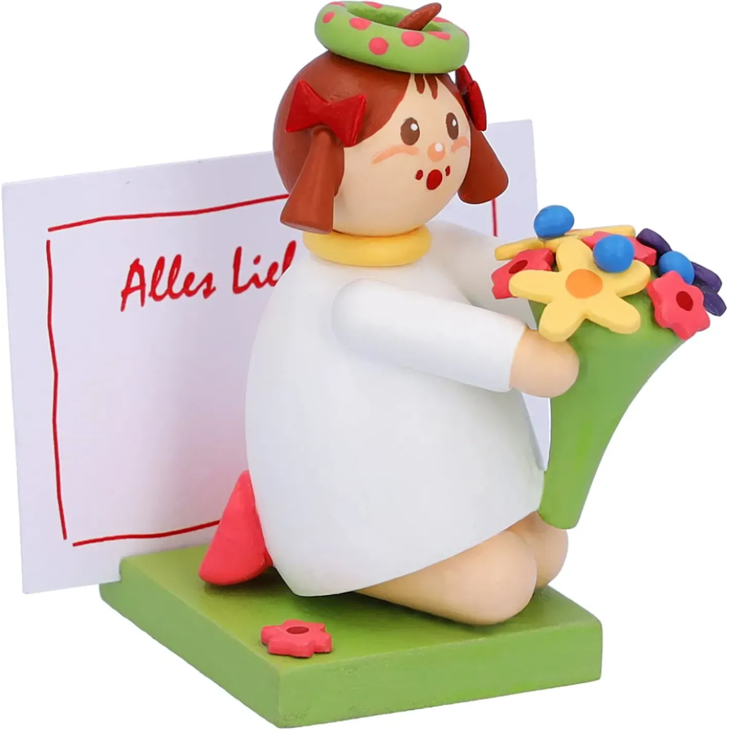 Käthes Original Käthes Original Figuren-Madchen Mit Blumen "Viele Gruse"