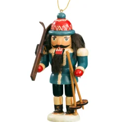 Käthes Original Baumschmuck Aus Holz-Miniknackl "Skifahrer", 9,5Cm