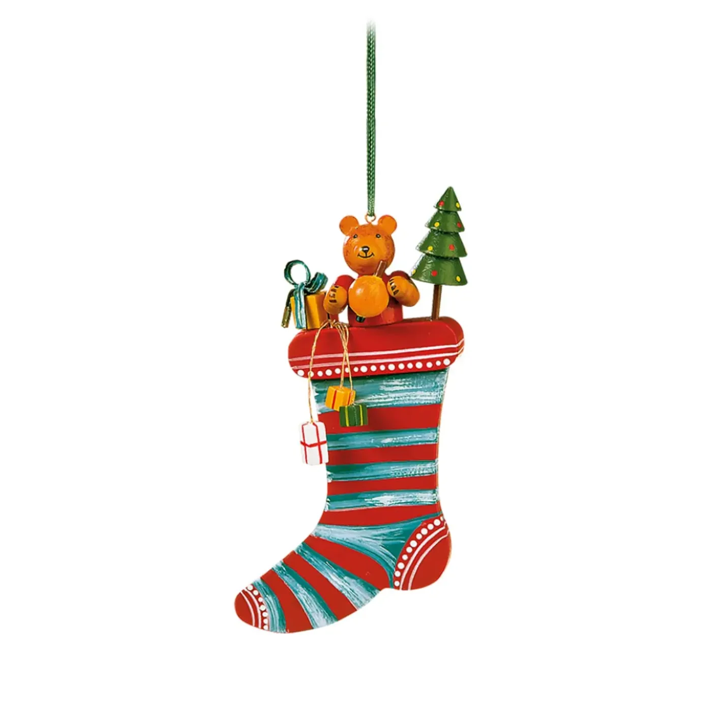 Käthes Original Baumschmuck Aus Holz-Nikolausstrumpf