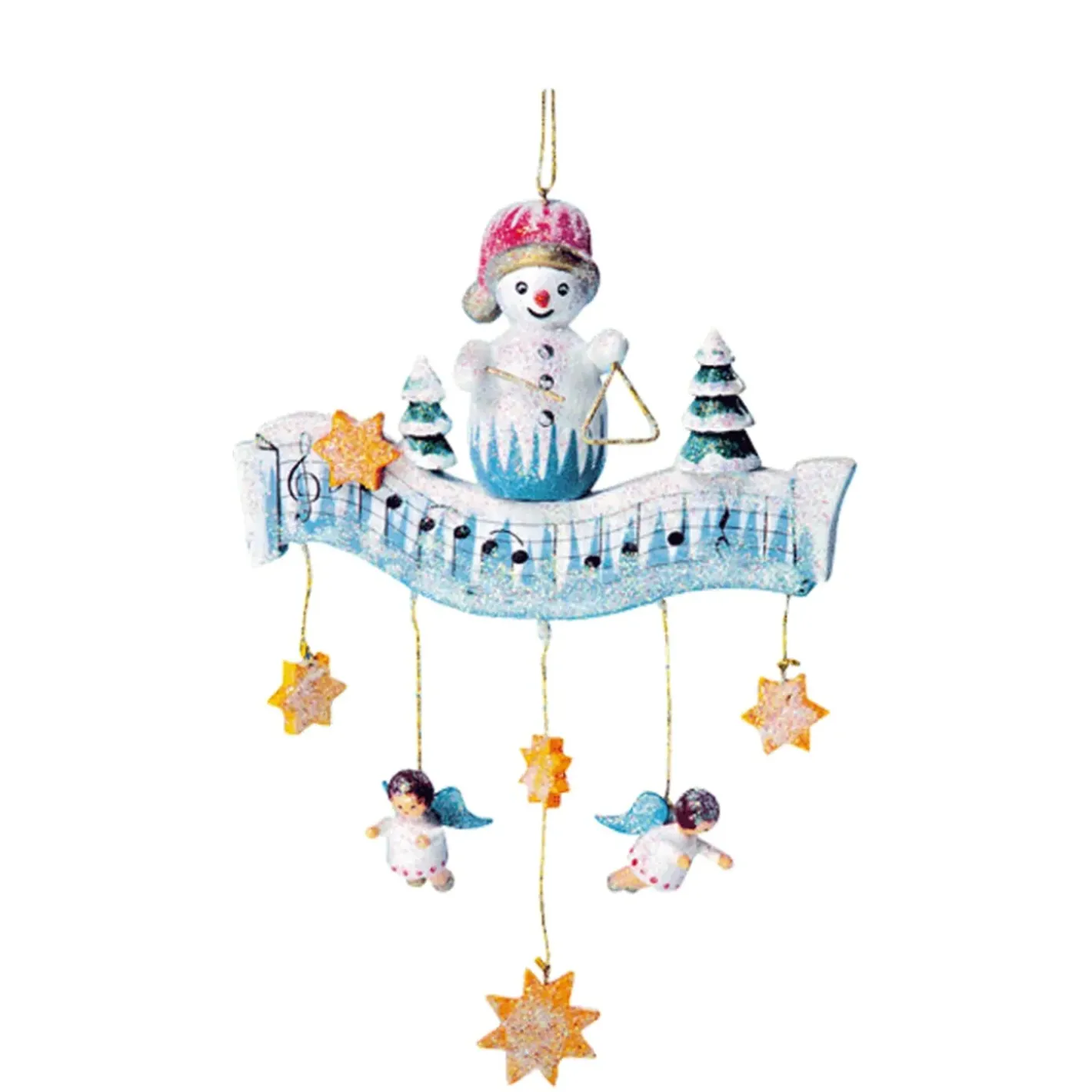 Käthes Original Baumschmuck Aus Holz-Notenband Schneeflockchen