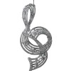 Käthe Wohlfahrt Baumschmuck Aus Kunststoff-Notenschlussel,Silber