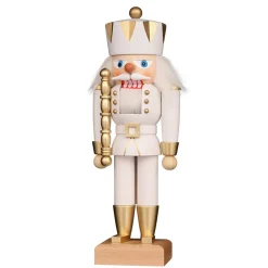 Christian ULBRICHT Nussknacker-Nusknacker "Konig", Weis/Gold, 27Cm