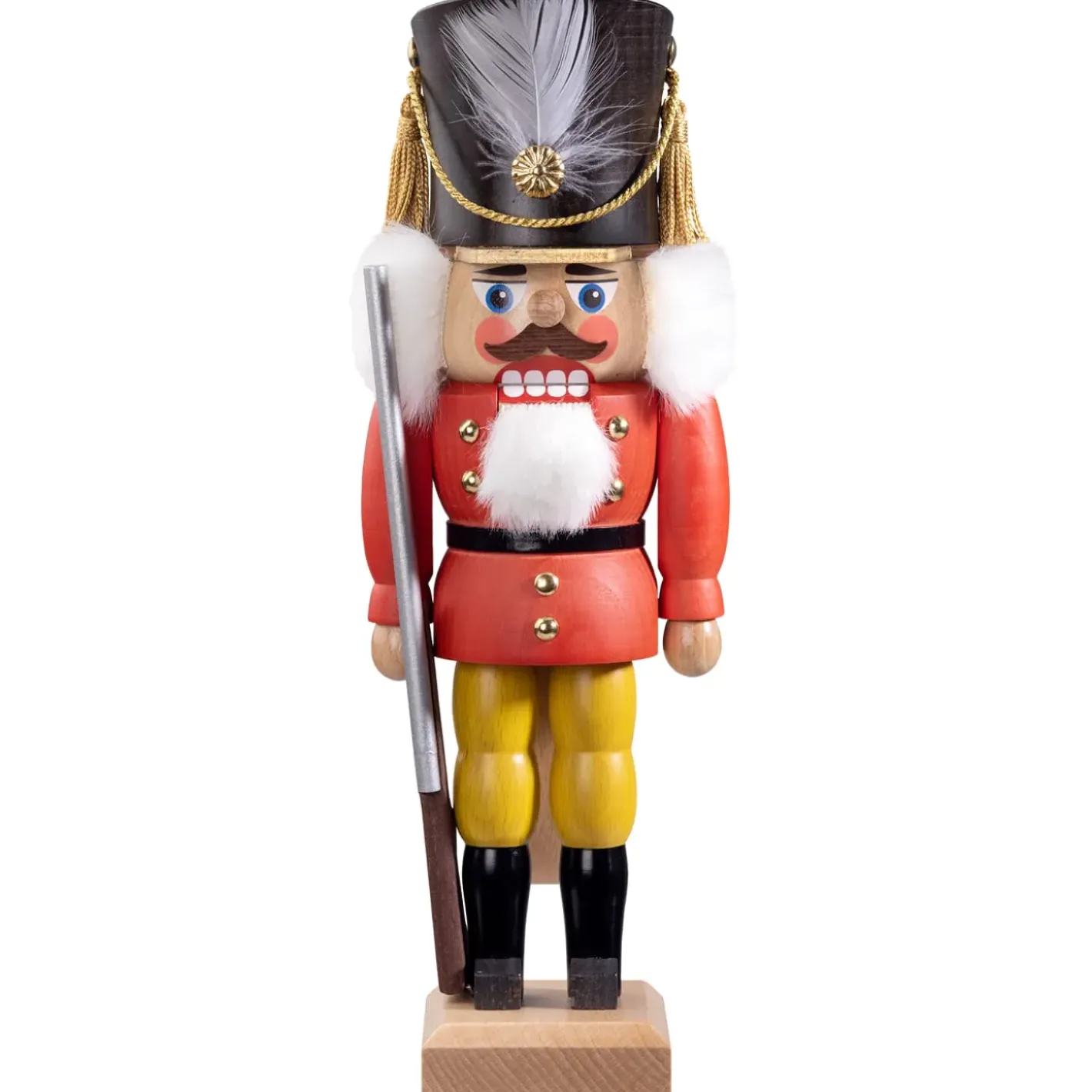 HODREWA Nussknacker-Nussknacker "Gardesoldat", Rot/Lasiert, 30 Cm