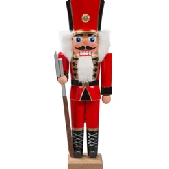 HODREWA Nussknacker-Nussknacker "Husar" Rot, 27Cm