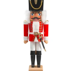 HODREWA Nussknacker-Nussknacker "Husar" Rot, 36Cm