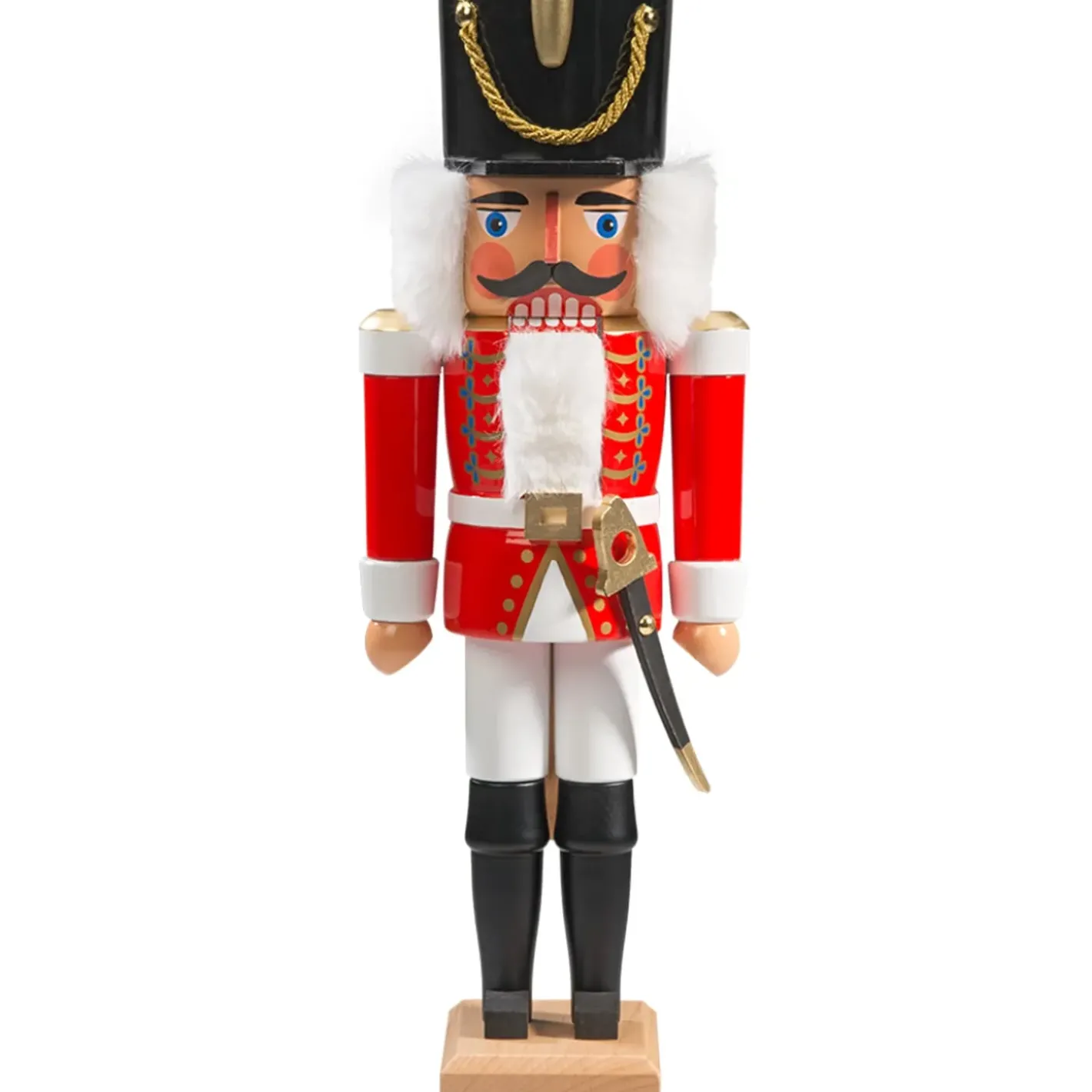 HODREWA Nussknacker-Nussknacker "Husar" Rot, 36Cm