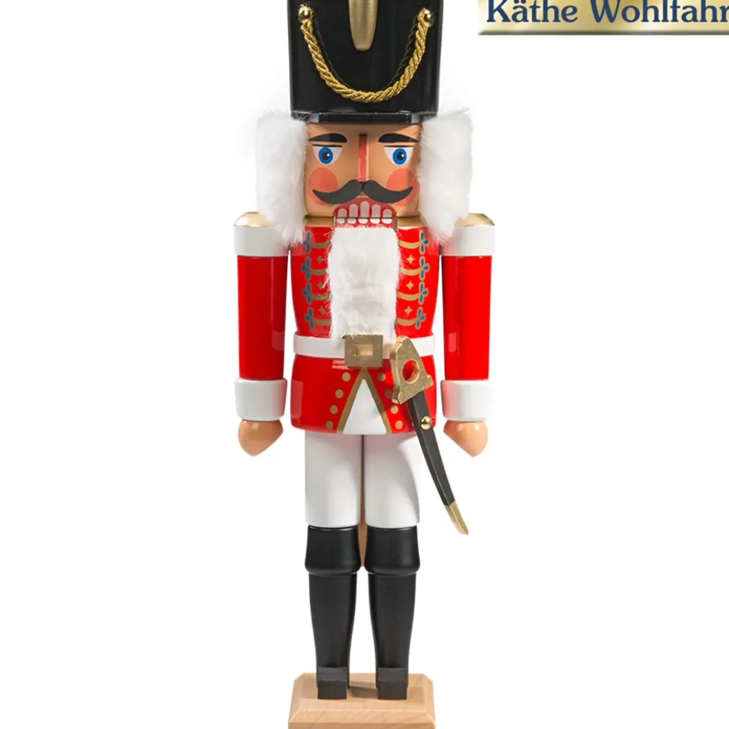 HODREWA Nussknacker-Nussknacker "Husar" Rot, 36Cm