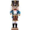HODREWA Nussknacker-Nussknacker "Trommler", Blau/Lasiert, 30 Cm