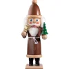 HODREWA Nussknacker-Nussknacker "Weihnachtsmann", Braun/Lasiert