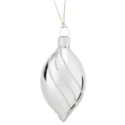 Käthe Wohlfahrt Baumkugeln Und Set-Angebote-Olive Silber Mit Glitterdekor
