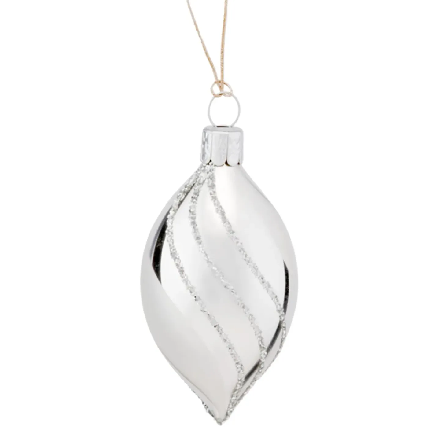 Käthe Wohlfahrt Baumkugeln Und Set-Angebote-Olive Silber Mit Glitterdekor