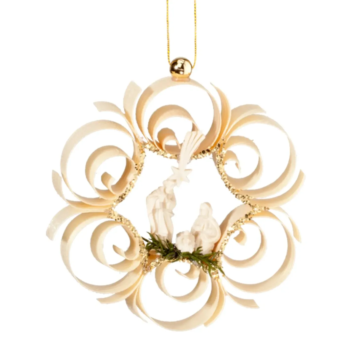 Käthe Wohlfahrt Baumschmuck Aus Holz-Ornament Mit Heiliger Familie