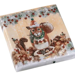 Käthe Wohlfahrt Tischdeko-Papierservietten "Goldhornchen"
