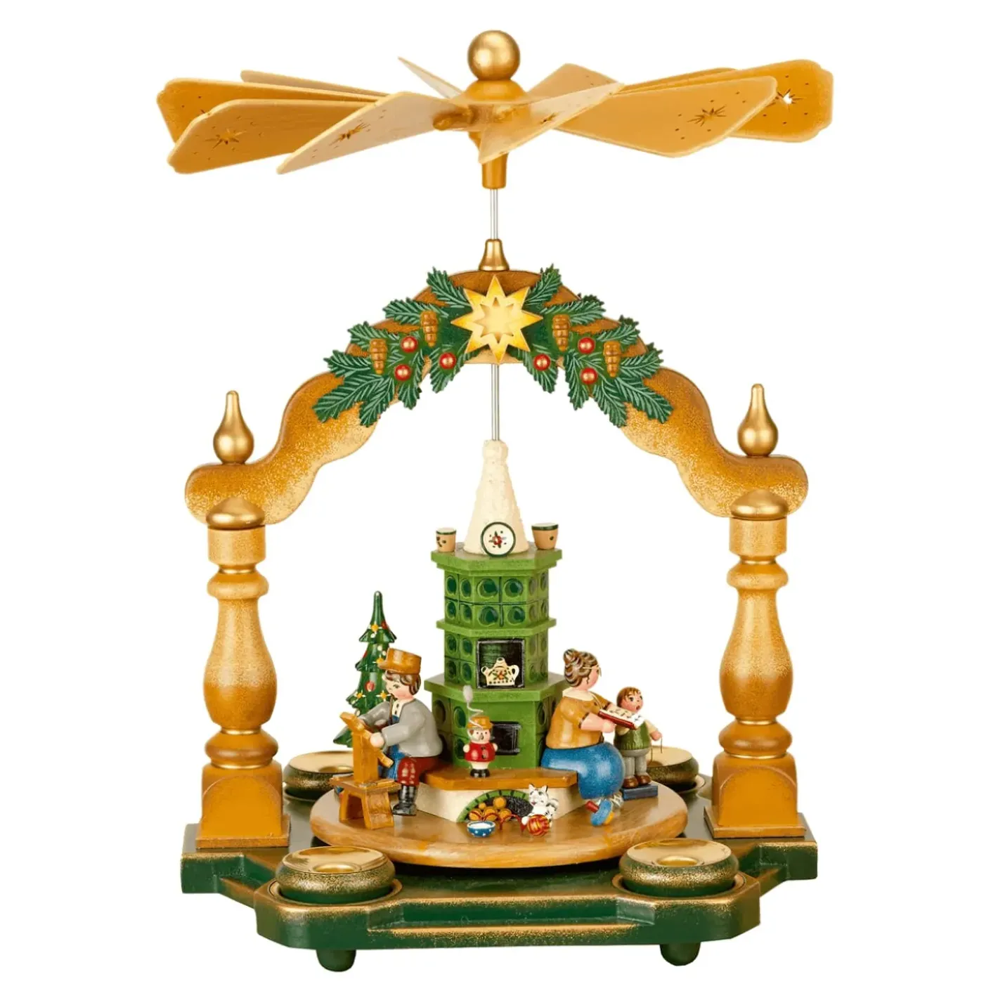 Hubrig Volkskunst Pyramiden-Pyramide "Grosmutters Weihnachtsstube"