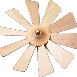 Richard Glässer Zubehör & Ersatzteile-Pyramiden-Flugelrad Aus Holz, D 135 Mm