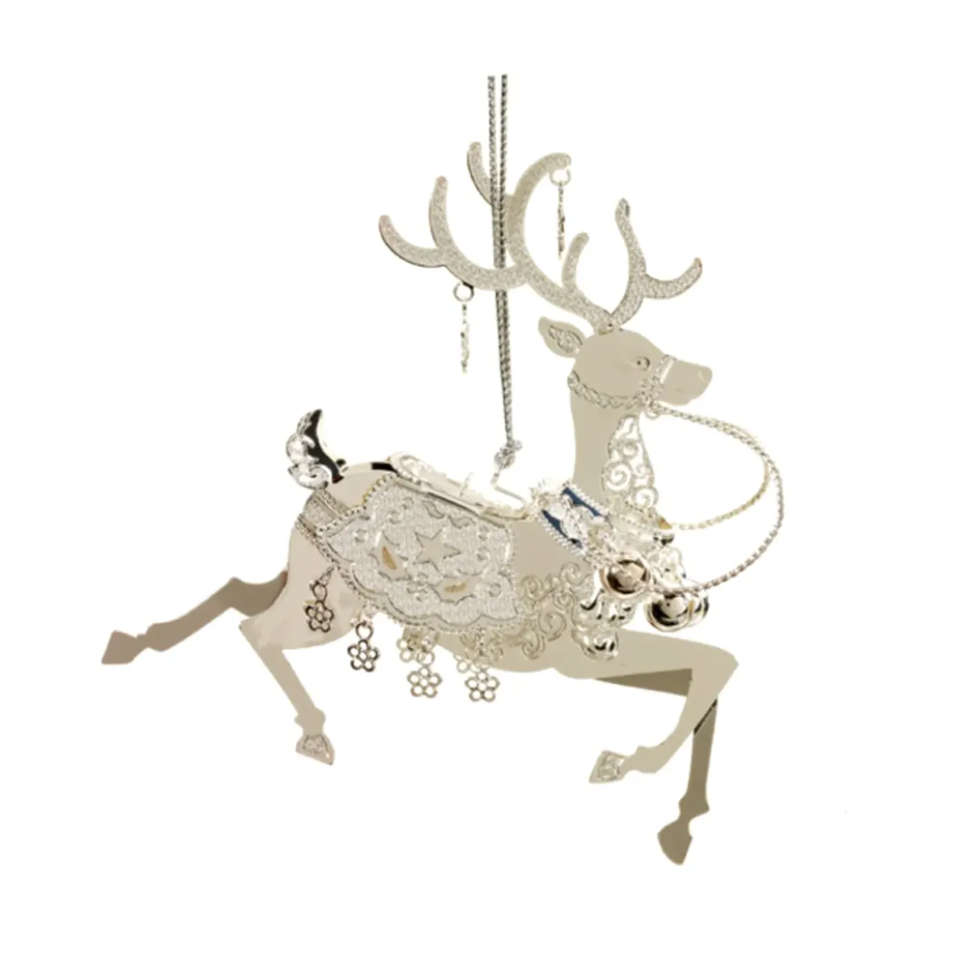 Käthe Wohlfahrt Baumschmuck Aus Messing-Rentier, Versilbert