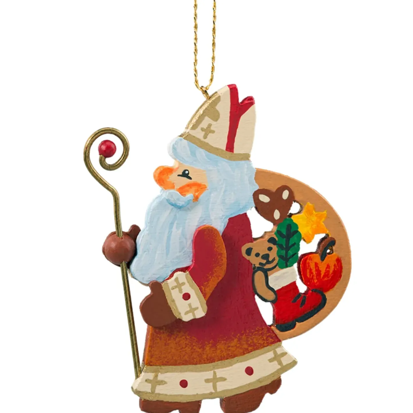 Käthes Original Baumschmuck Aus Holz-Sankt Nikolaus