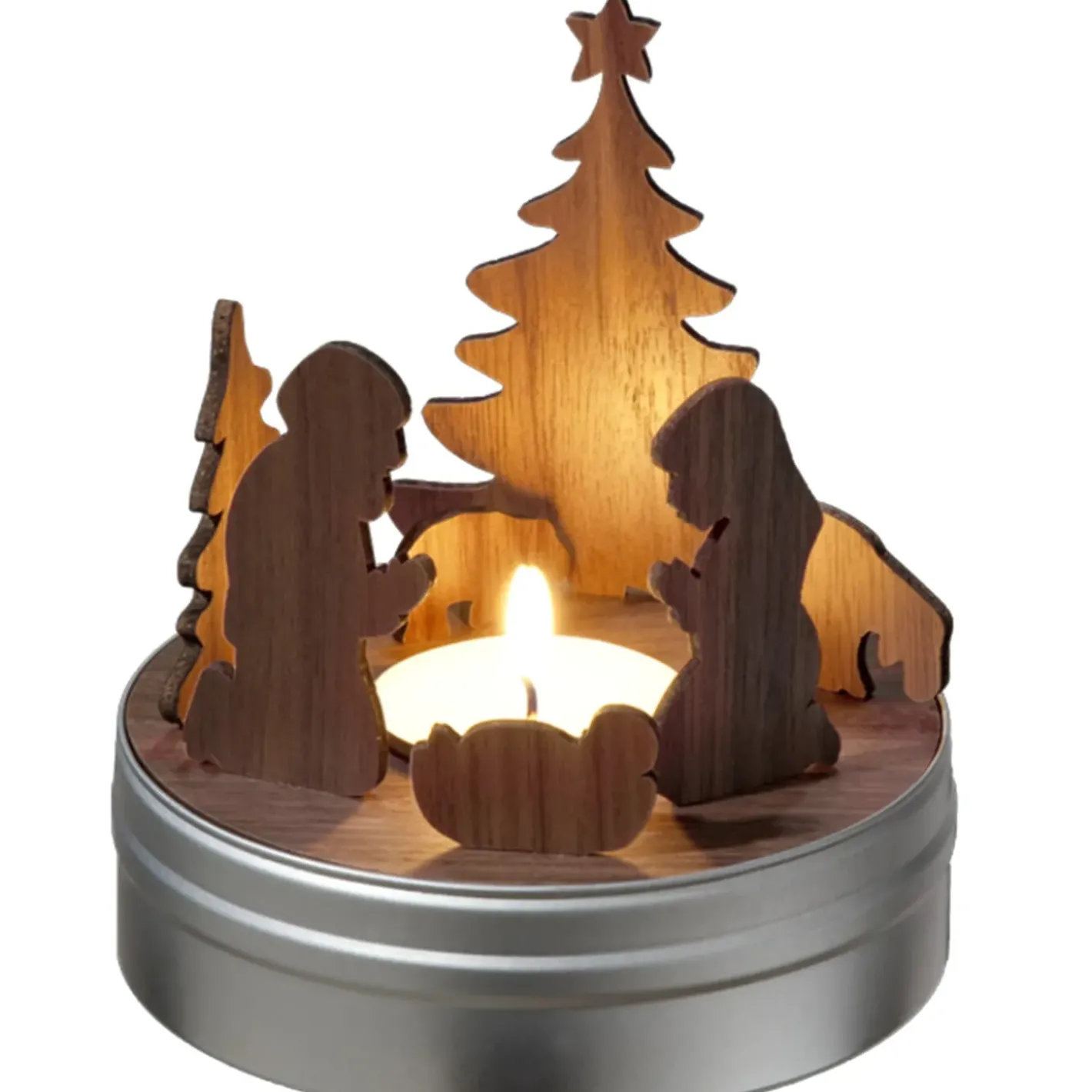designimdorf Krippen Und Krippenfiguren-Schachtelgeschichte "Himmelsknabe", Krippenszene