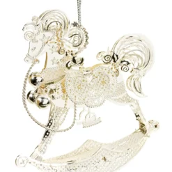 Käthe Wohlfahrt Baumschmuck Aus Messing-Schaukelpferd, Versilbert