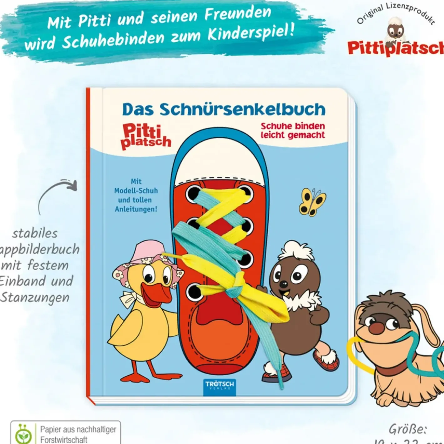 Trötsch Verlag Unser Sandmännchen Und Seine Freunde-Schnursenkelbuch Pittiplatsch