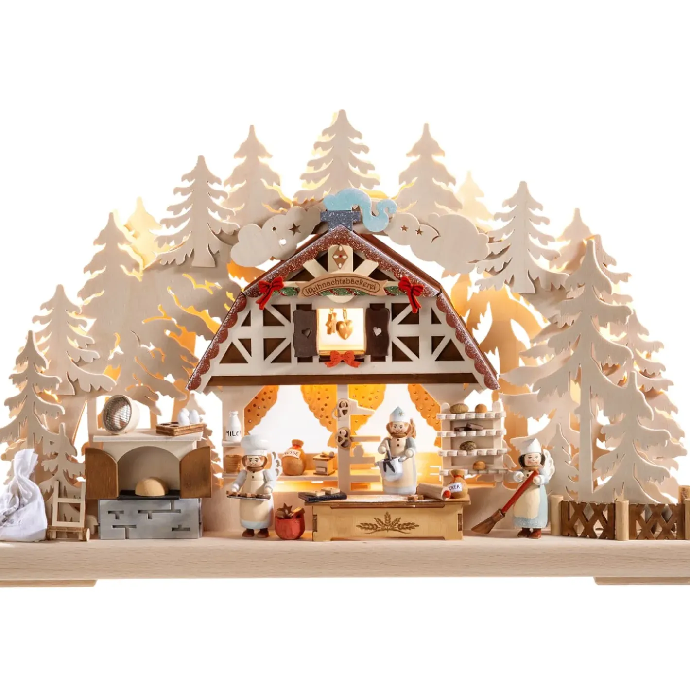 Käthes Original Schwibbögen-Schwibbögen "In Der Weihnachtsbackerei", 230V Mit Usb A-Anschluss