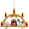 Käthes Original Baumschmuck Aus Holz-Schwibbögen Mit Heiliger Familie