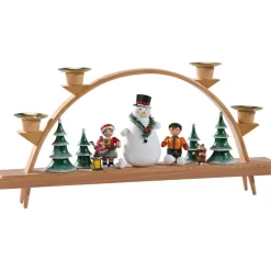 Käthes Original Schwibbögen-Schwibbögen "Schneemann Mit Kinder"