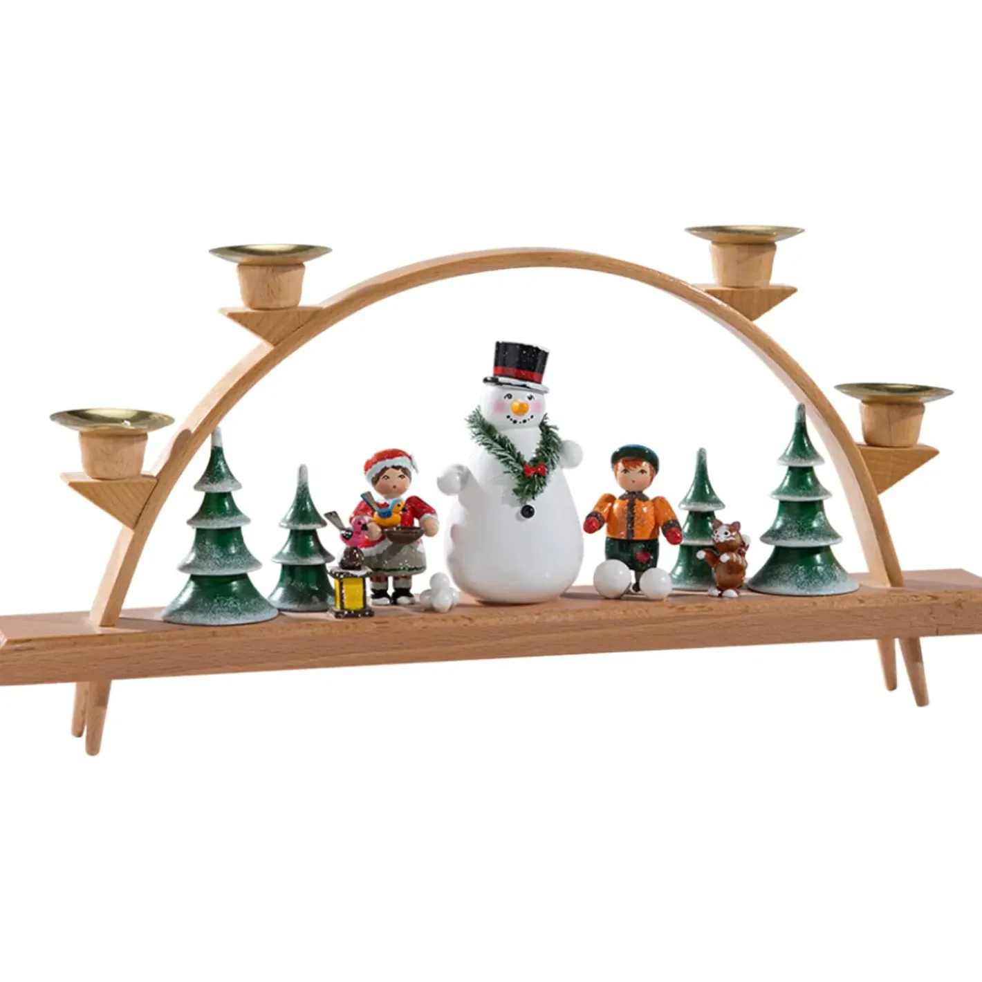 Käthes Original Schwibbögen-Schwibbögen "Schneemann Mit Kinder"