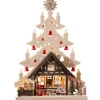 RATAGS Holzdesign Schwibbögen-Schwibbögen "Tanne Mit Geschenkeladen", 230V Mit Usb A-Anschluss