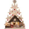 RATAGS Holzdesign Schwibbögen-Schwibbögen "Tanne Mit Geschenkeladen", 115V Mit Usb A-Anschluss