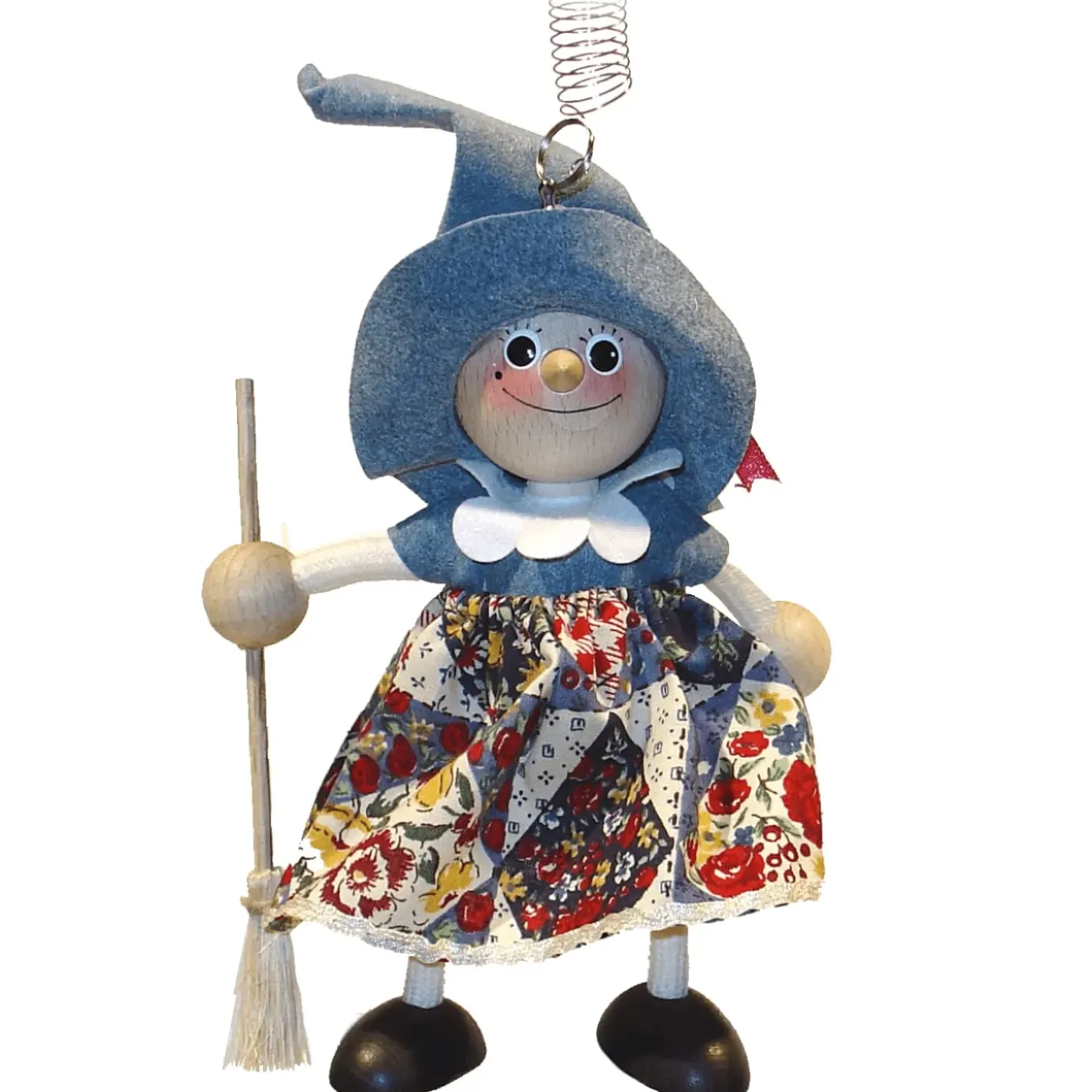 Käthe Wohlfahrt Spielzeug-Schwingfigur "Hexe", Blau