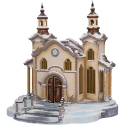 Kindertraum Kindertraum Kollektion-Stadtkirche Im Winter Mit Beleuchtung, Uhr- Und Musikwerk