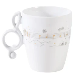 Meissen Porzellan Tischdeko-Tasse "Leise Rieselt Der Schnee"