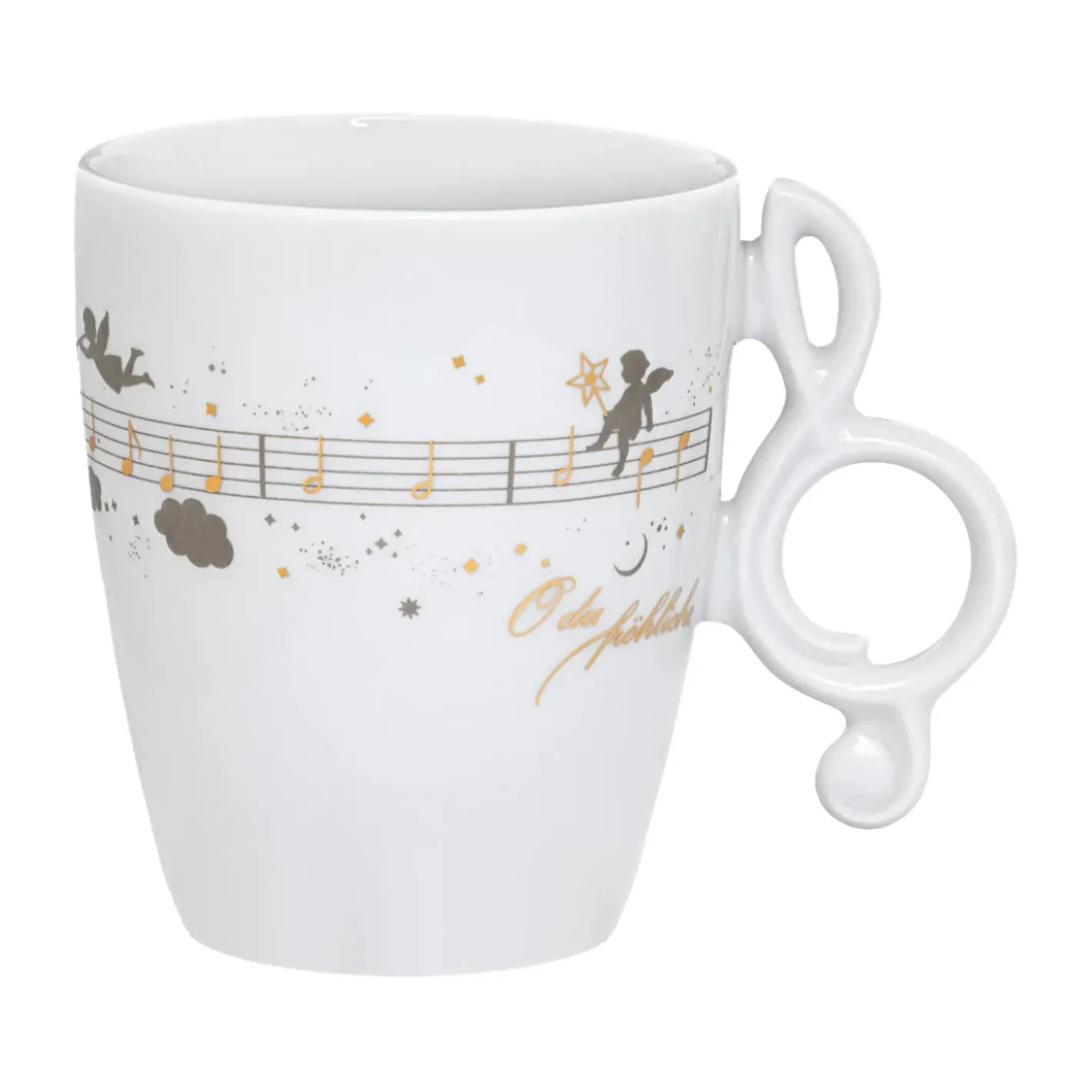 Meissen Porzellan Tischdeko-Tasse "Oh Du Frohliche"