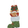 Käthes Original Baumschmuck Aus Zinn-Teddy In Nikolausstiefel, Grun