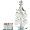 Käthe Wohlfahrt Kerzen & Teelichthalter-Teelichthalter Glasbaum Mit Weisen Kugeln, Silber