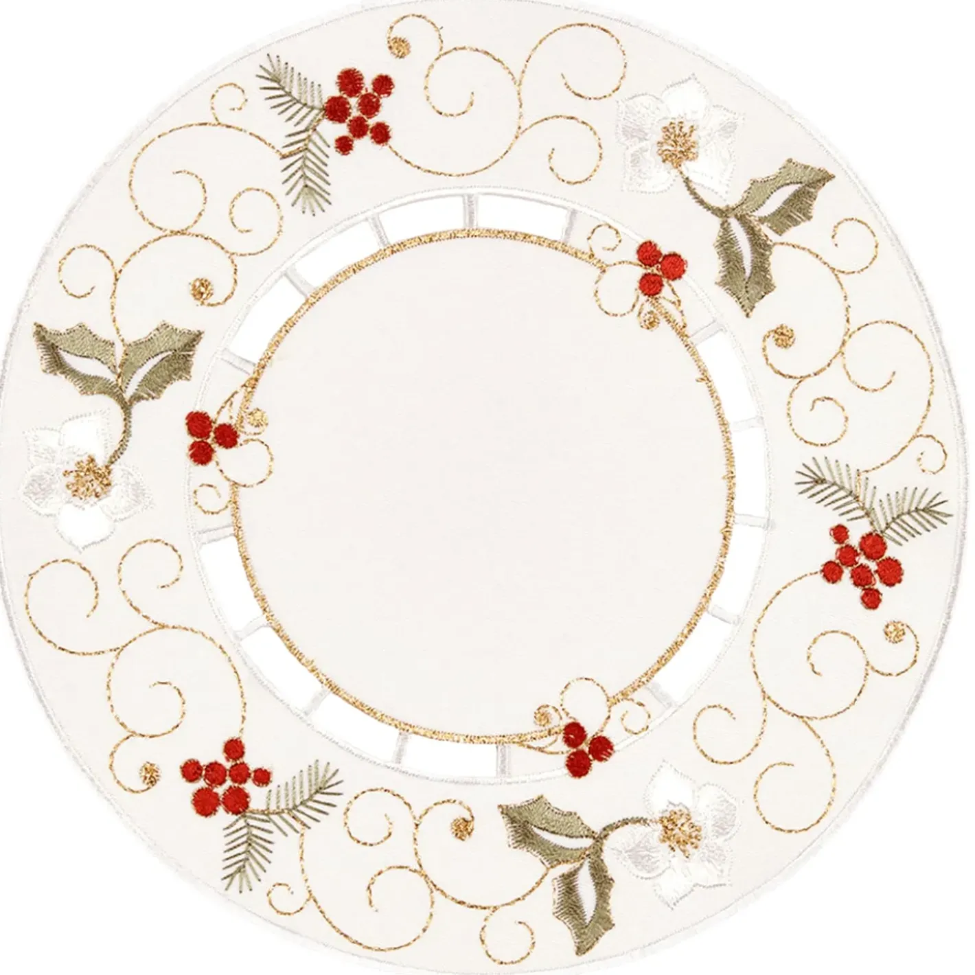 Käthe Wohlfahrt Tischdeko-Tischdecke "Christrose Weis", 20Cm
