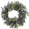 Käthe Wohlfahrt Wohndeko-Tur- Oder Tischkranz Mit Blauen Beeren Und Zimtstangen