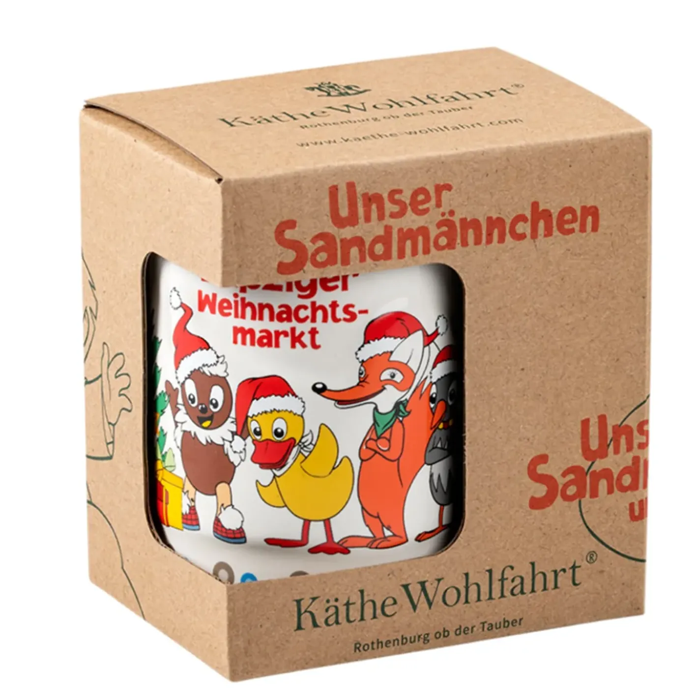 Käthe Wohlfahrt Unser Sandmännchen Und Seine Freunde-Unser Sandmännchen Und Seine Freunde Weihnachtsmarkttasse