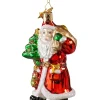 Poesie in Glas Baumschmuck Aus Glas-Weihnachtsmann Mit Baum