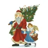 Käthes Original Baumschmuck Aus Zinn-Weihnachtsmann Mit Engel
