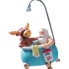 Käthe Wohlfahrt Baumschmuck Aus Kunstharz-Weihnachtsmann Und Rentier In Badewanne