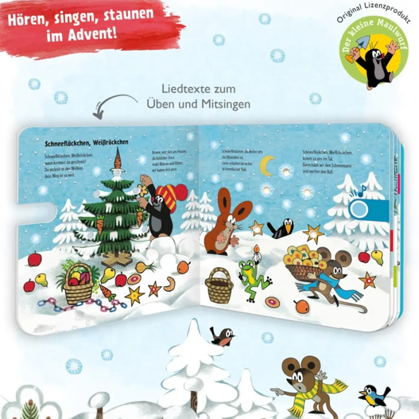Trötsch Verlag Spielzeug-Weihnachts-Soundbuch "Der Kleine Maulwurf"