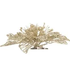 Käthe Wohlfahrt Baumschmuck Aus Kunststoff-Weihnachtsstern Mit Clip, Gold