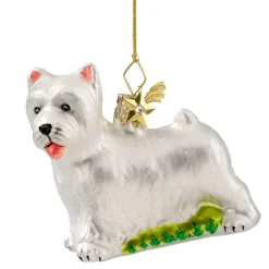 Poesie in Glas Baumschmuck Aus Glas-West Highland Terrier (Westie)